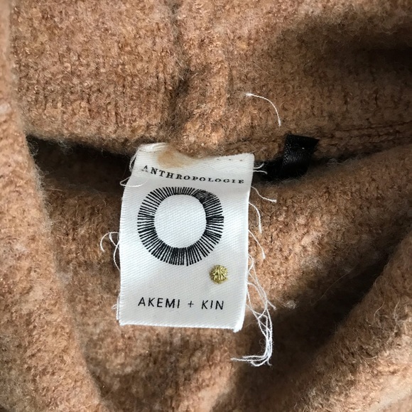 Anthropologie Akemi + Kin Aruna Turtleneck Fringe Sweater wool blend - Picture 9 of 12